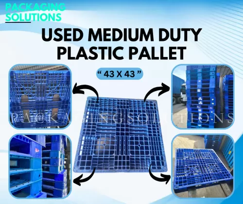 Used Medium Duty Plastic Pallet - 43" X 43"