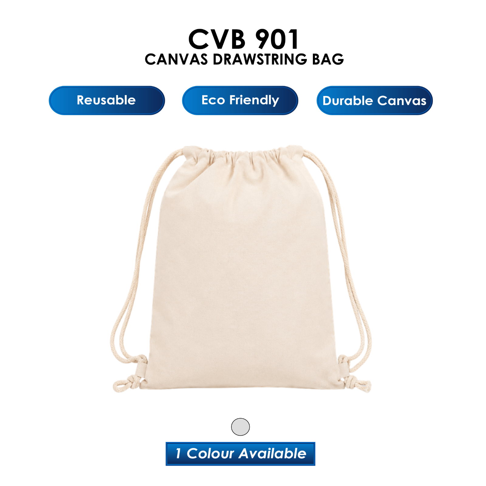 CVB 901 - CANVAS DRAWSTRING BAG