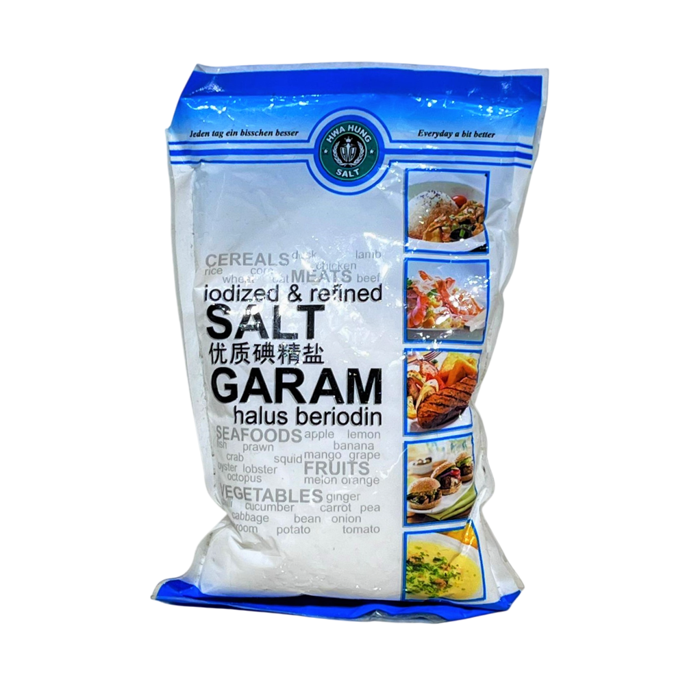 Hwa Hung Garam Halus Beriodin / Iodized & Refined Salt 410g