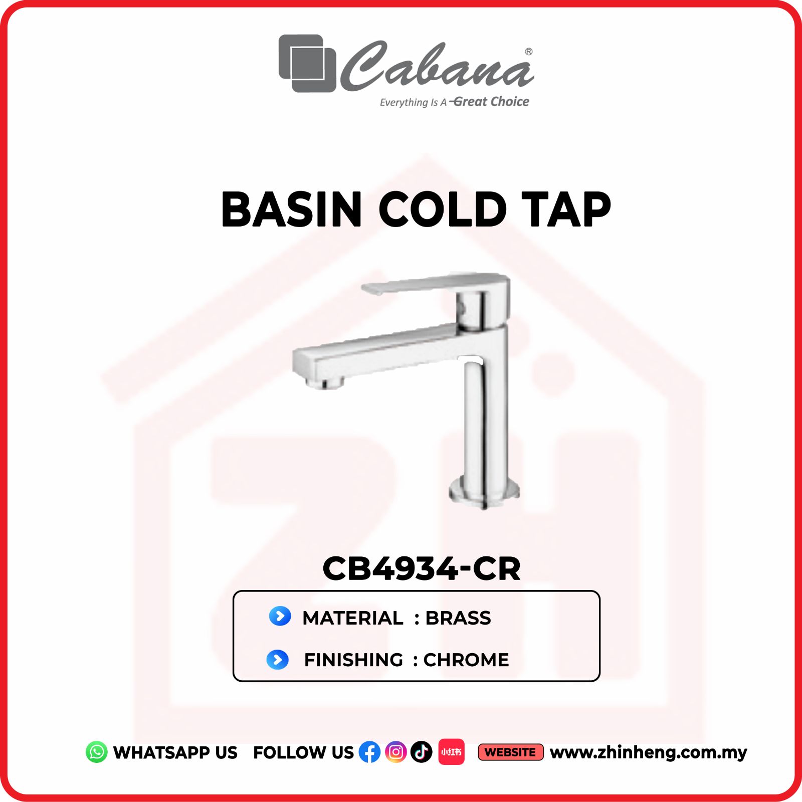 CABANA BASIN COLD TAP CB4934-CR