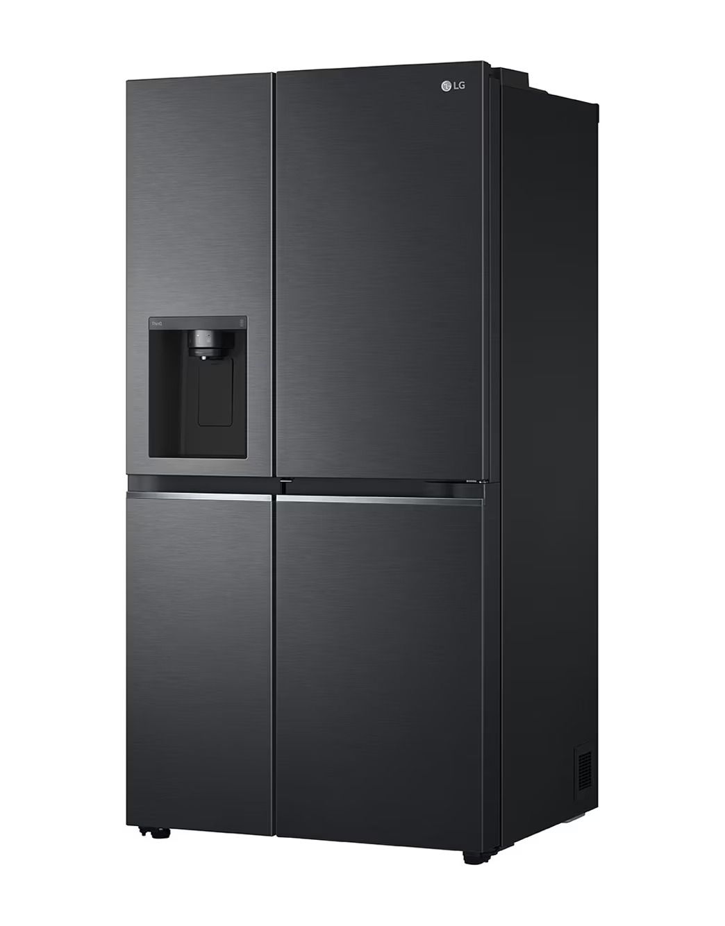 LG Side-by-Side Fridge in Matte Black Finish - 635L With Dispenser