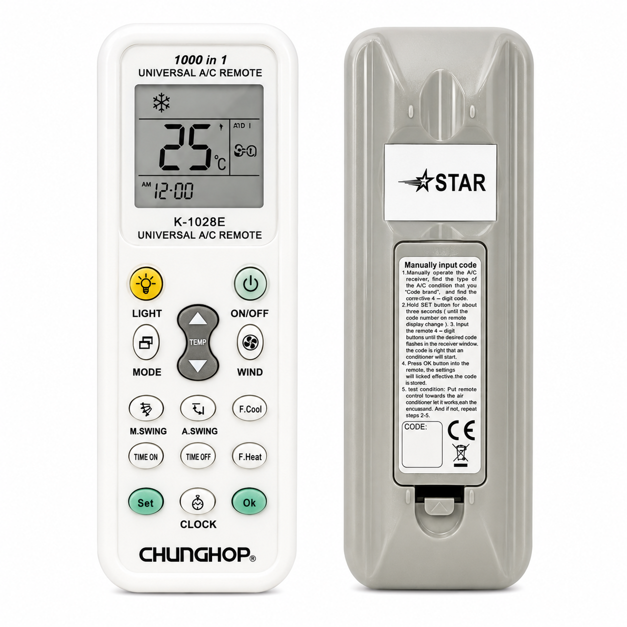 Universal Air Conditioner Remote Control K-1028E