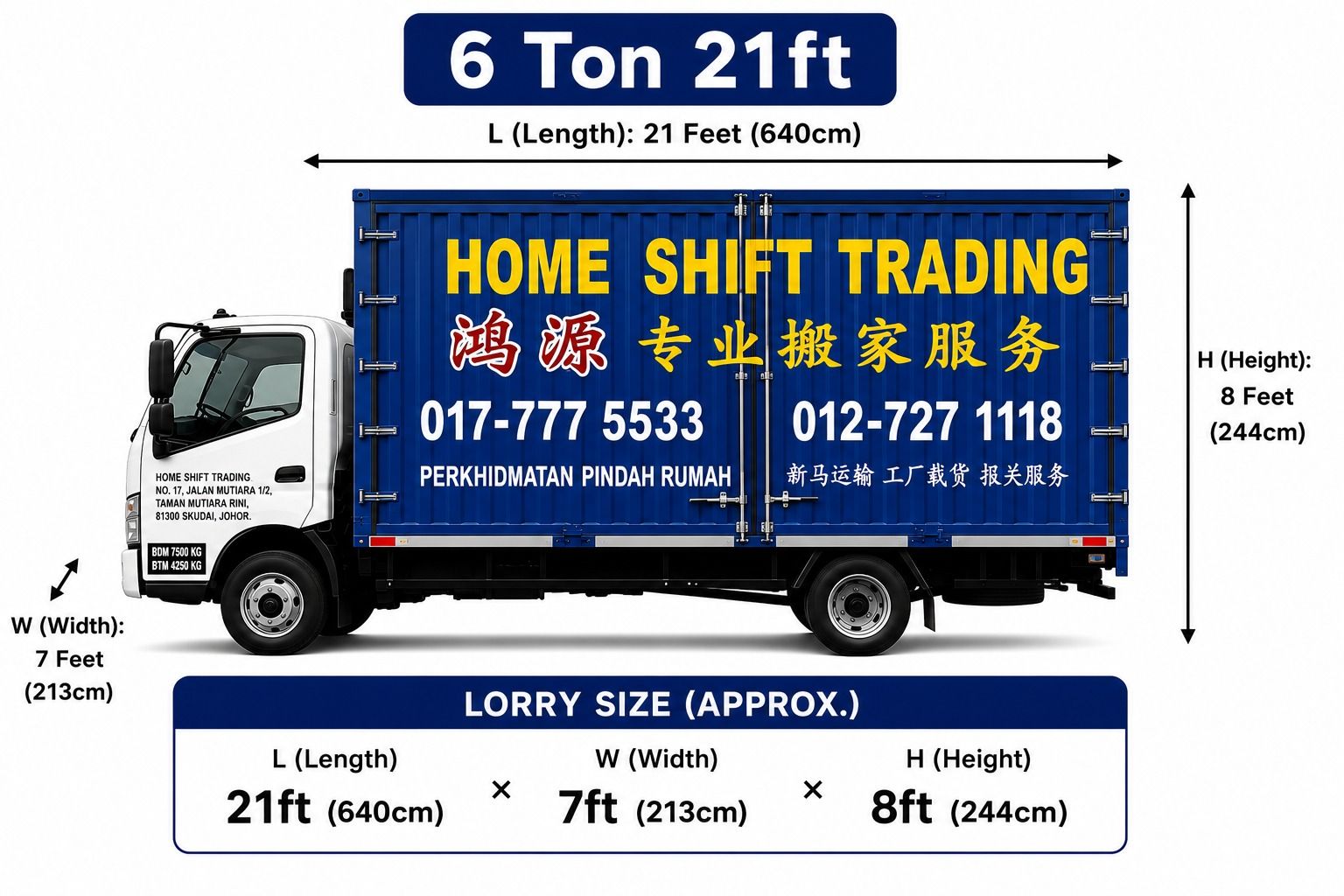 6 Ton 21 Feet Lorry