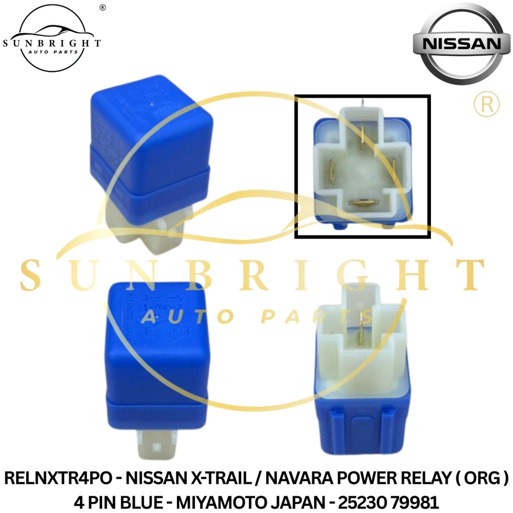 RELNXTR4PO - NISSAN X-TRAIL / NAVARA POWER RELAY ( ORG ) 4 PIN BLUE - MIYAMOTO JAPAN - 25230 79981