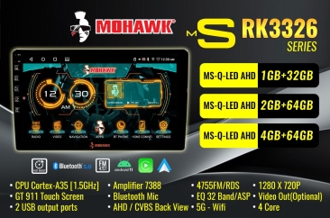Mohawk MS Series RK3326 Q-LED Android Player (Car Play / Android Auto / DSP)