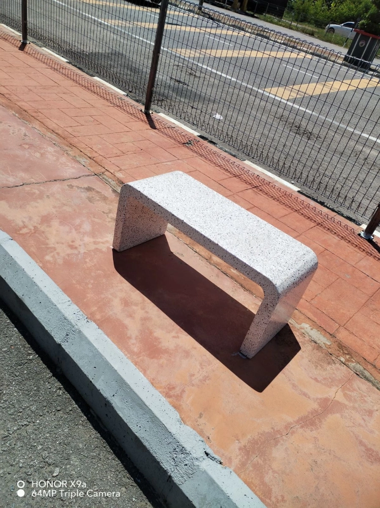 Terrazo Outdoor Stone Bench | 3FT Concrete Bench | Kerusi Batu | Kerusi batu Taman Playground | KL | Cheras | Seremban | Negeri Sembilan | Port Dickson | Kulim | Lunas 