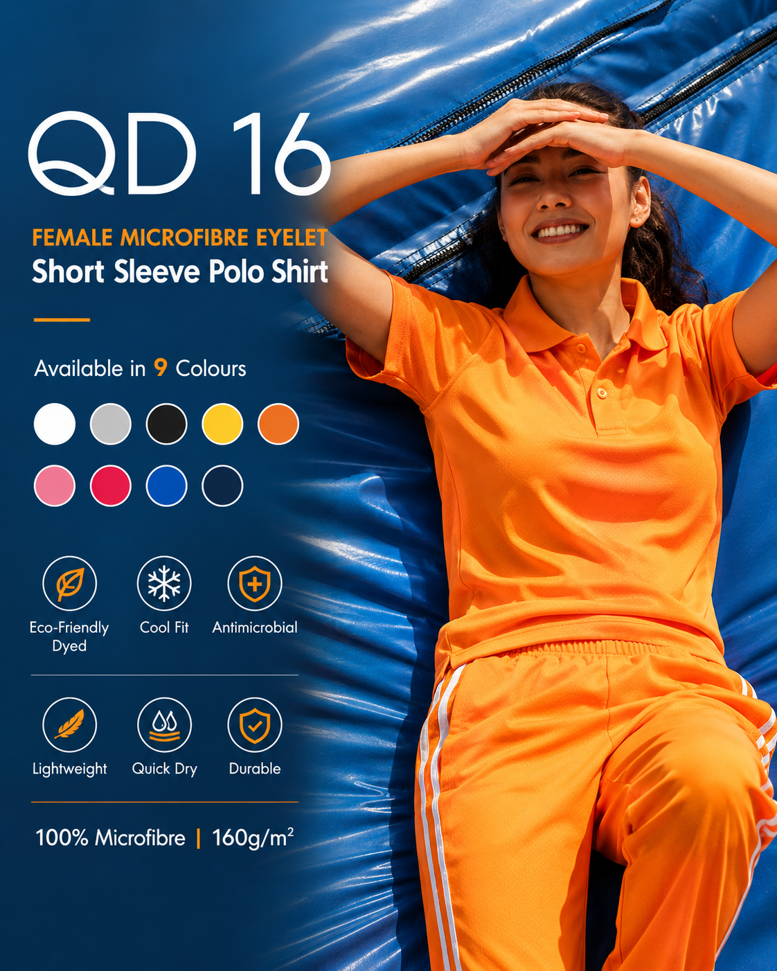 Women's Quick Dry Polo Shirt - QD16
