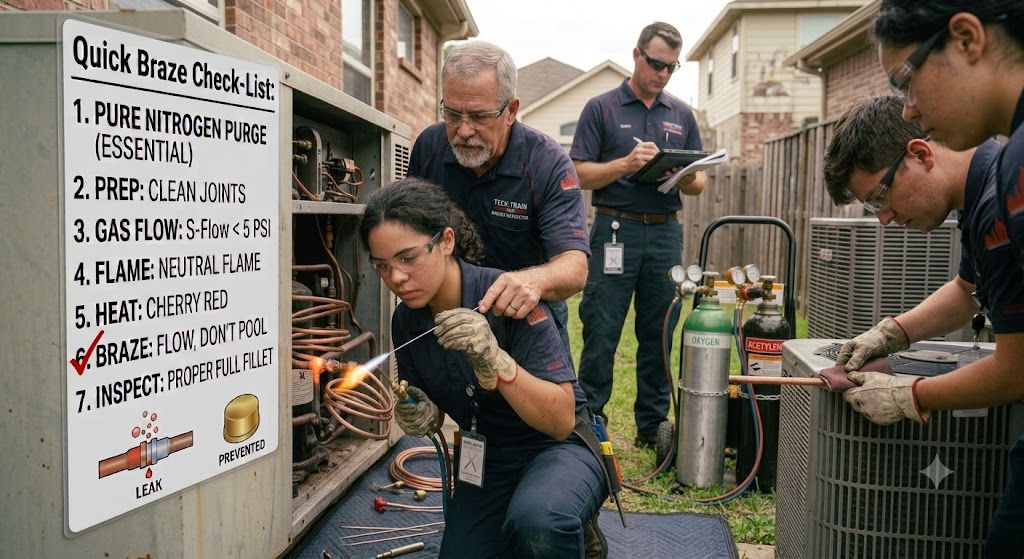 HVAC technician oxy acetylene brazing training course