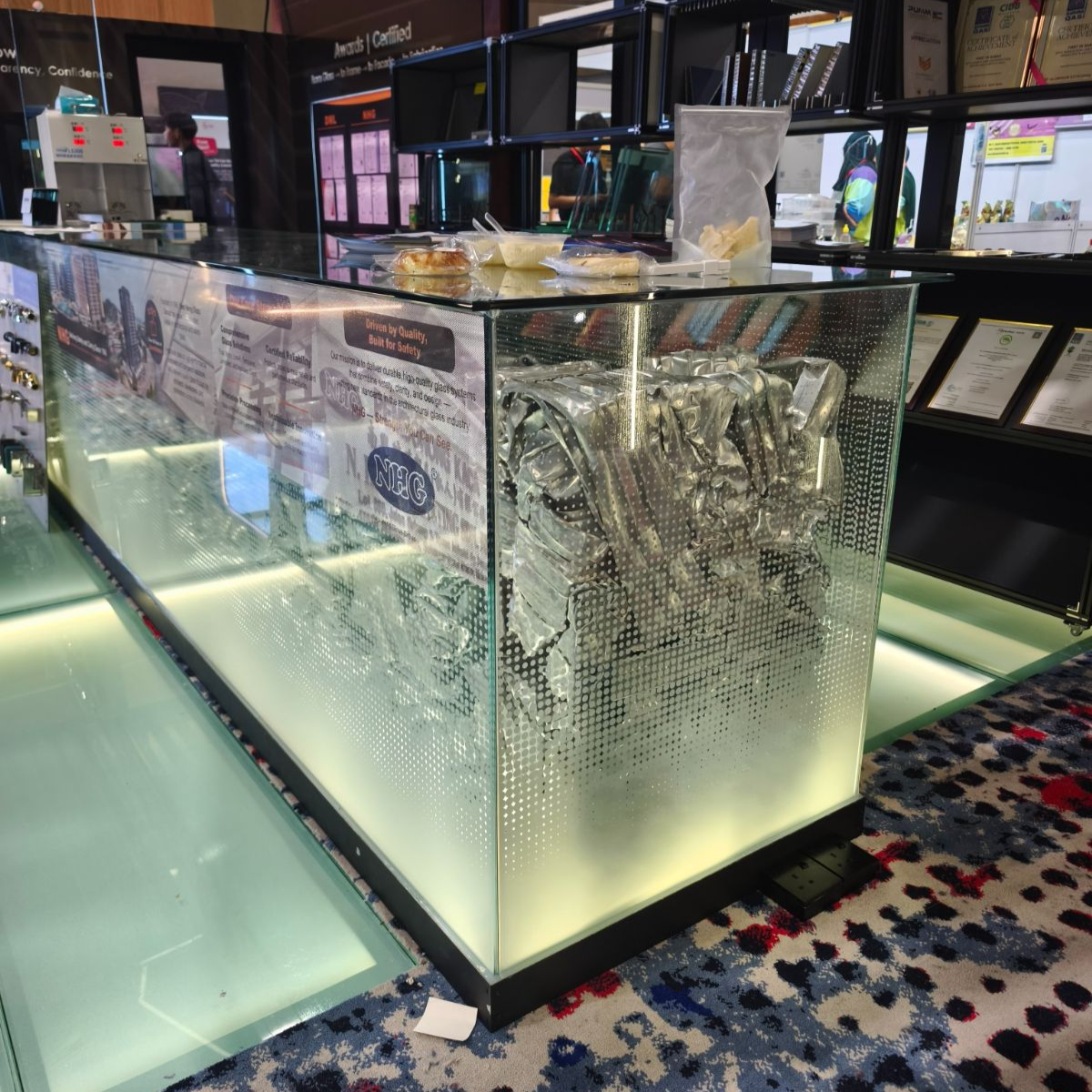 Gradient Dot Frosted Glass Sticker Printing Installation Sabah Kota Kinabalu Privacy Film CCS