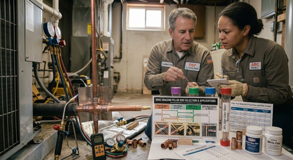 HVAC brazing filler rod selection guide