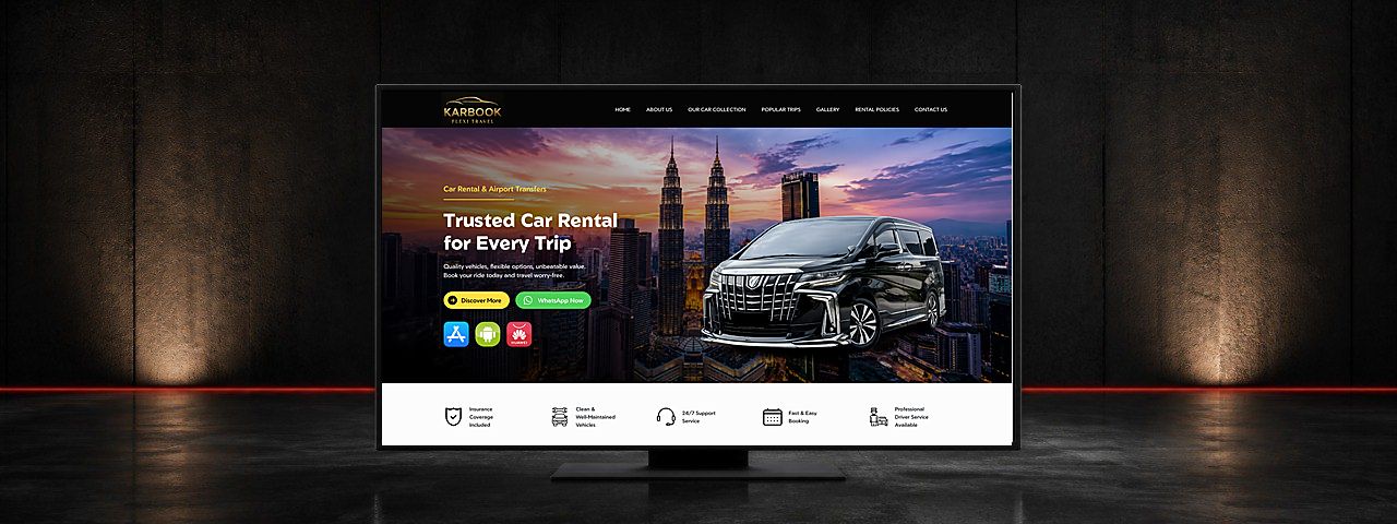 KARBOOK FLEXI TRAVEL Car Rental Website Design Case Study in Batu Caves, Selangor