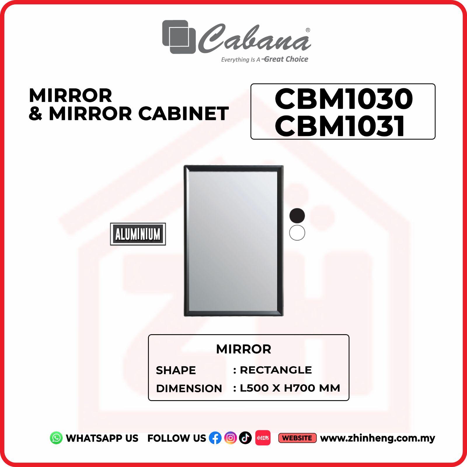 CABANA MIRROR CBM1030 & CBM1031