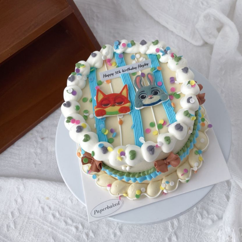Zootopia Judy &Nick Sugar Printing Cake Design