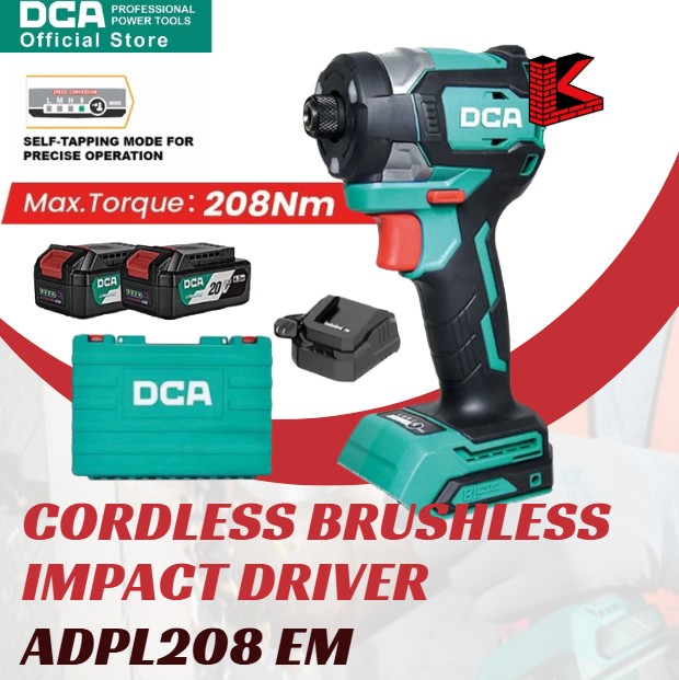 DCA Cordless Brushless Impact Driver ADPL208 EM
