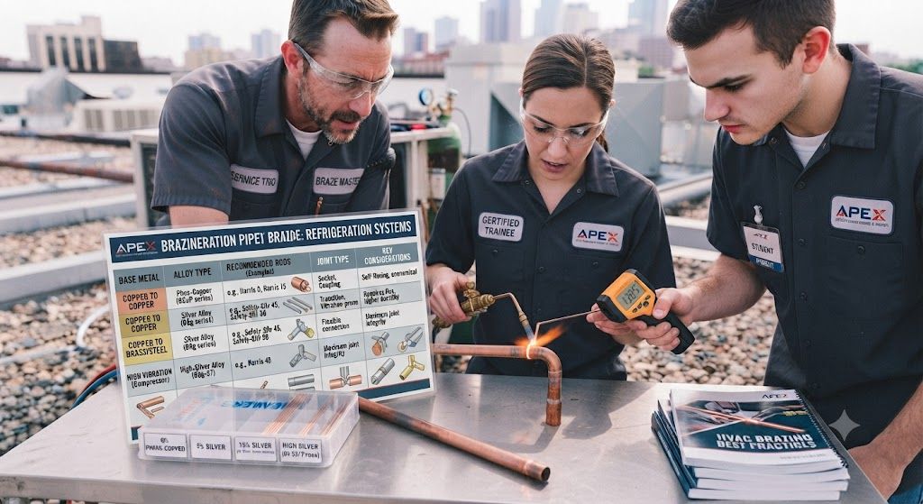 refrigeration pipe brazing alloy selection guide