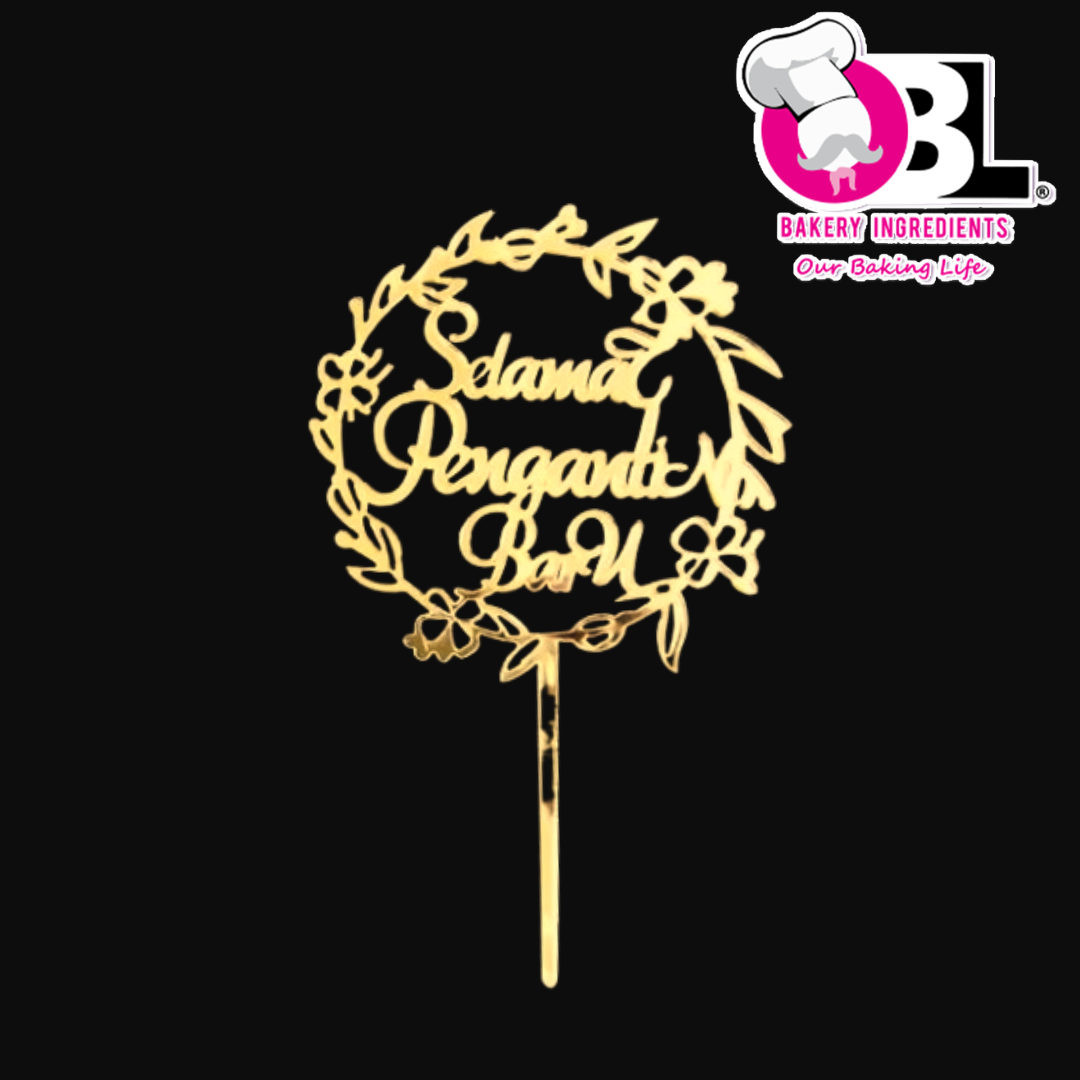 101131 (RD)ACRYLIC SELAMAT PENGANTIN BARU TAG