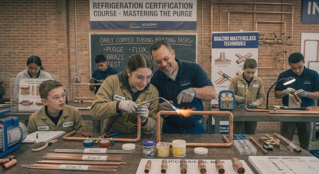 HVAC copper tubing brazing course