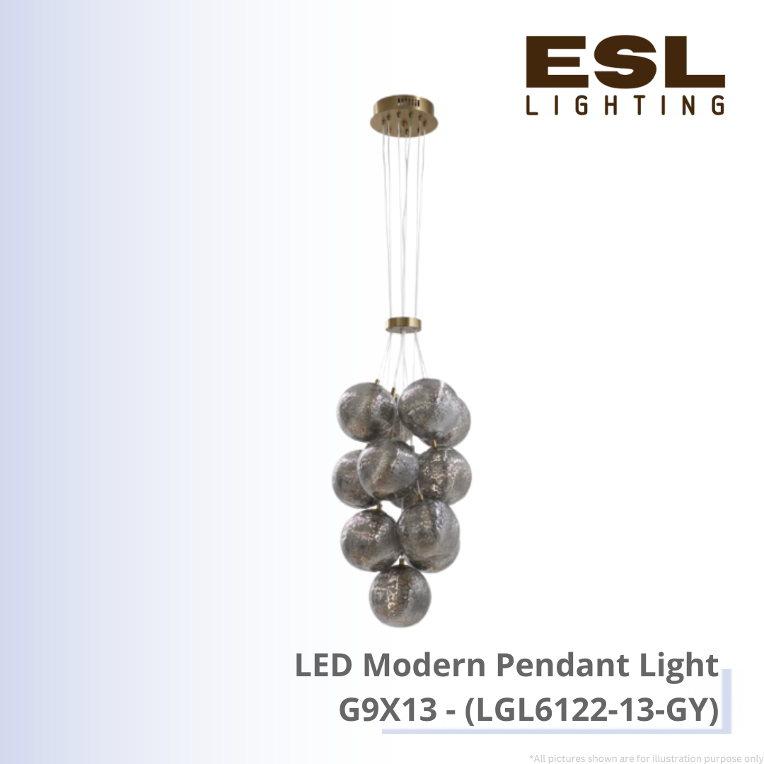 LED Modern Pendant Light G9X13 - LGL6122-13-GY