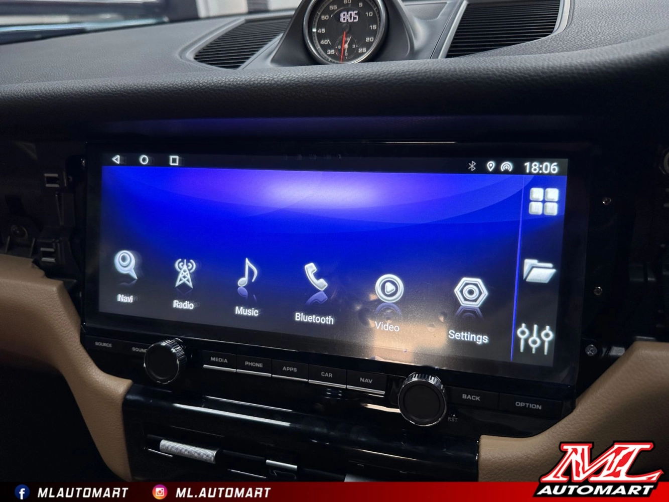 Porsche Macan 95B Horizontal Style Android Monitor (12.3") 