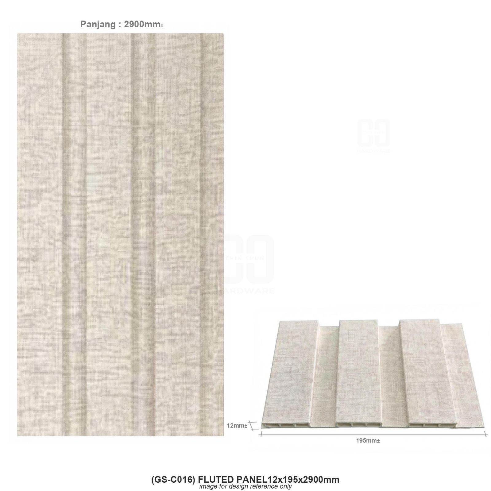 (GS-C016) FLUTED PANEL 12x195x2900mm