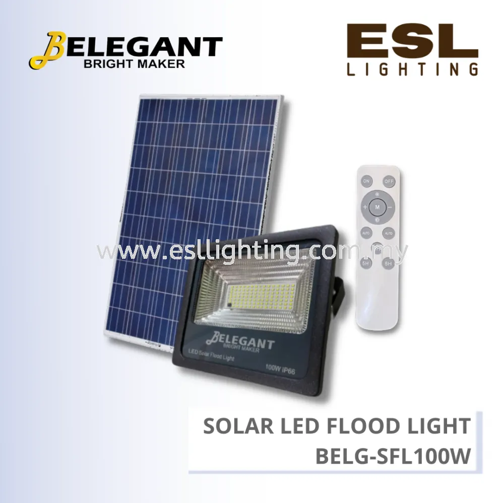 BELEGANT SOLAR LED FLOOD LIGHT 100W - BELG-SFL100W