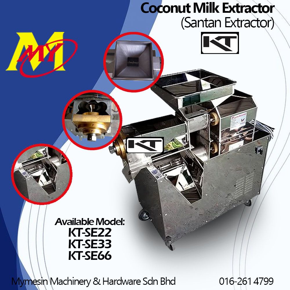 KT Coconut Mil Extractor (Santan Extractor) Model: KT-SE22/KT-SE33/KT-SE66