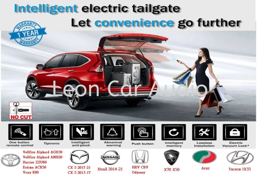 proton x70 intelligent electric TailGate Lift power boot power Tail Gate lift system