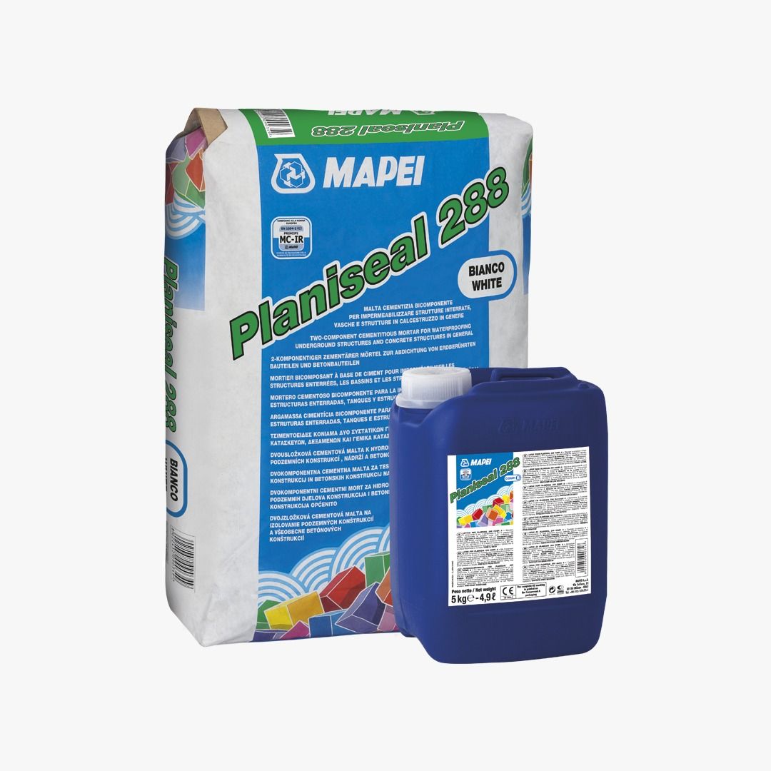 MAPEI PLANISEAL 288  |  Two-component, polymer-modified, cementitious mortar for waterproofing