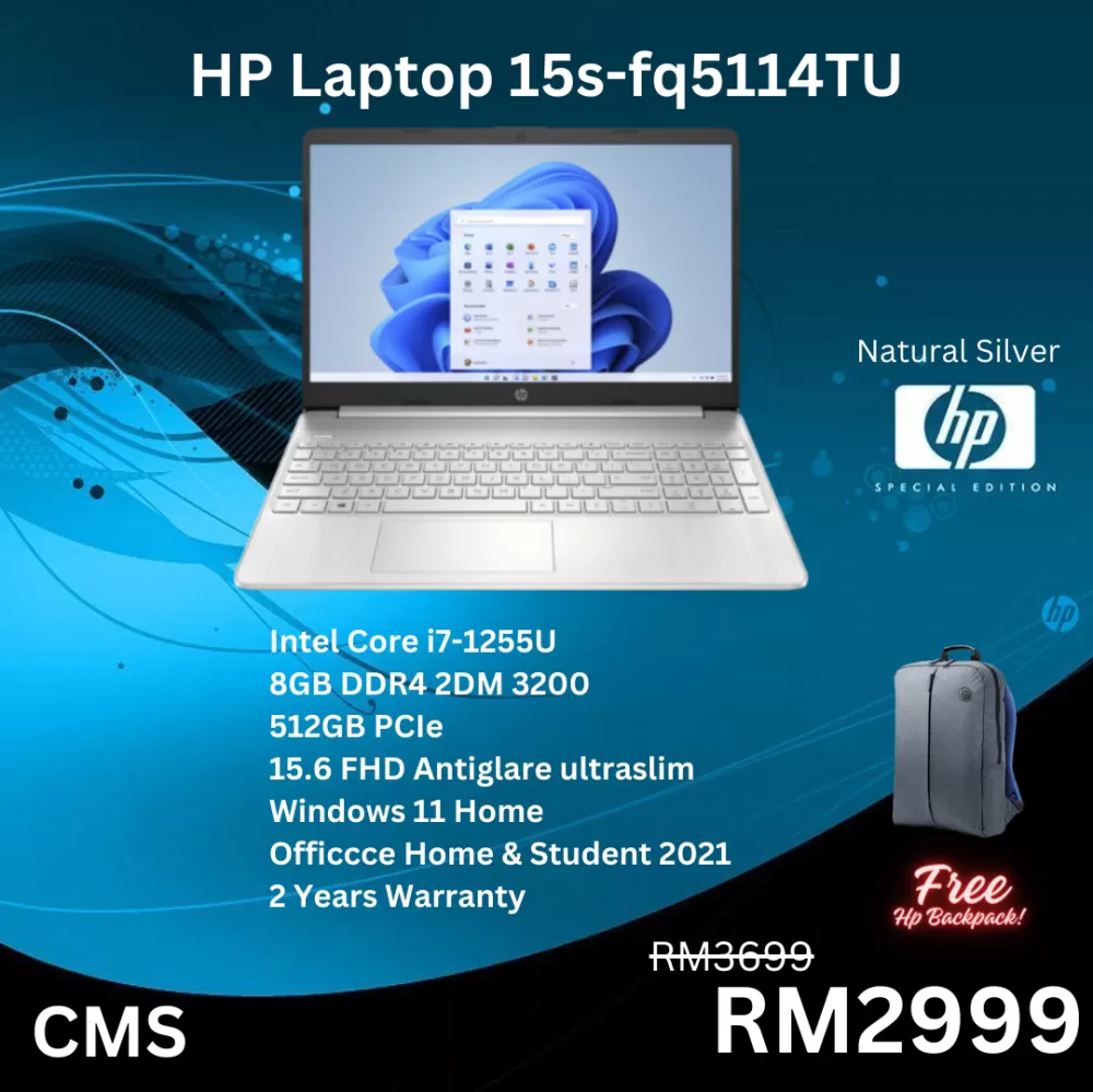 HP 15S-FQ5114TU I7 Laptop