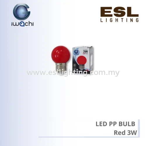 IWACHI LED PP BULB RED 3W