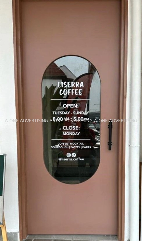 Liserra Coffee Mirror Sign