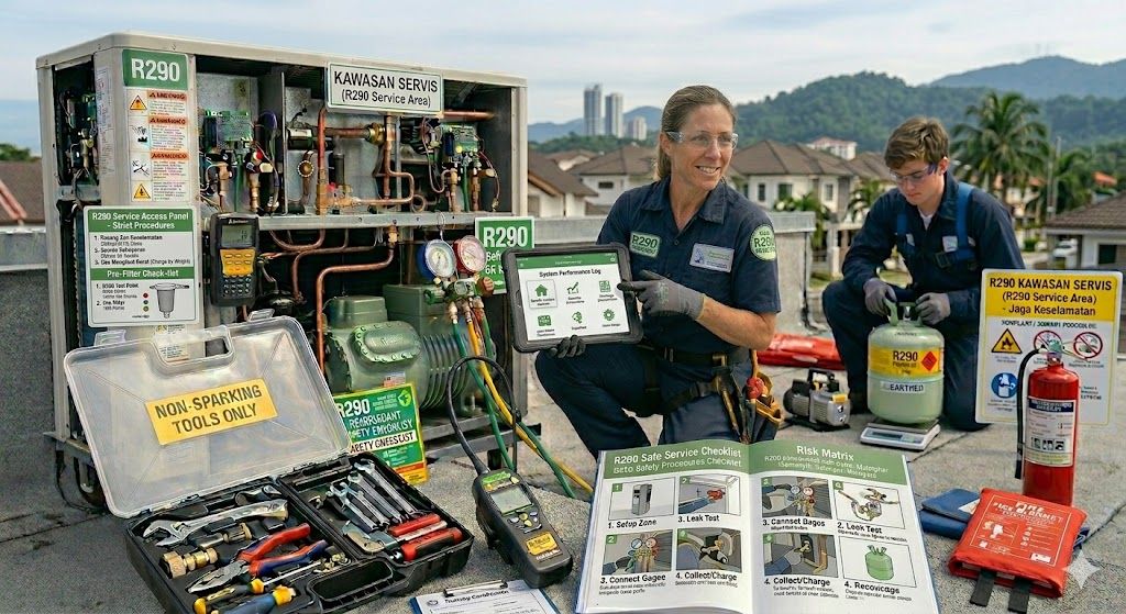 R290 commercial HVAC servicing