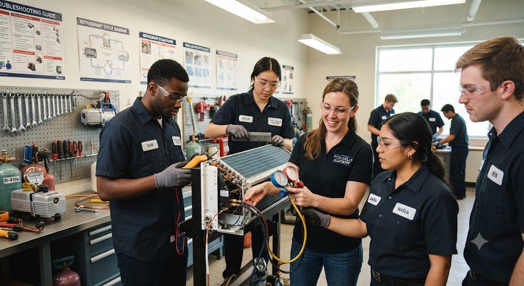 HVAC air conditioner servicing training