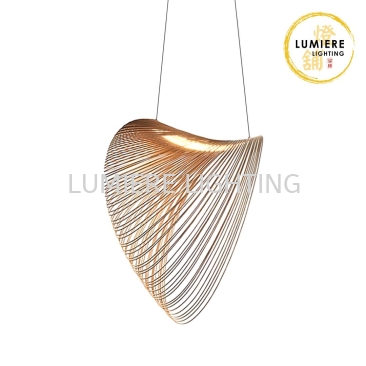 Luceplan Illan • New modern Wood hanging light