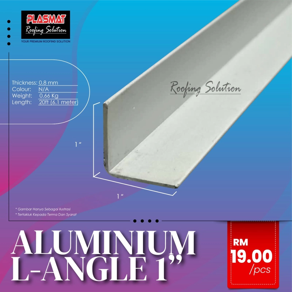 Aluminium L - Angle Bar 1" Awning Roofing Accessories