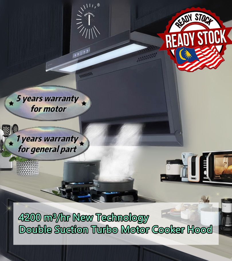 TC - 718 Double Suction Turbo Motor Cooker Hood 4200 m鲁 /hr