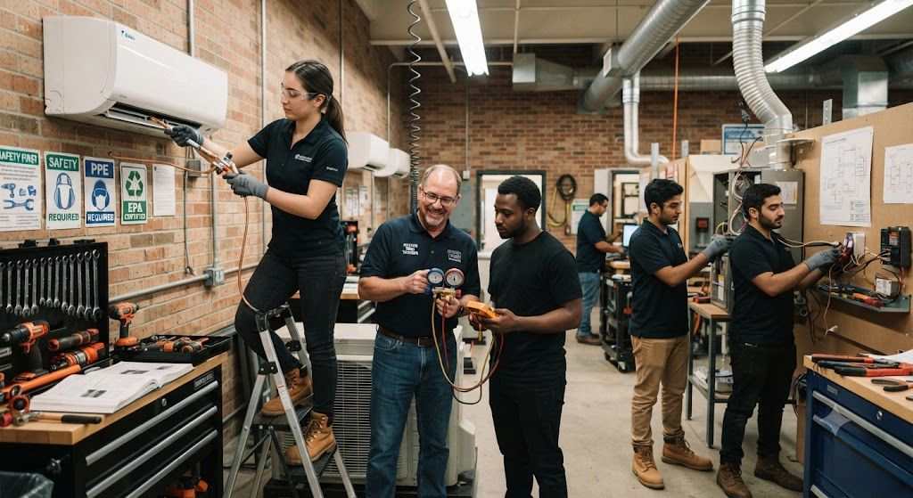 Air conditioning installation skills training
