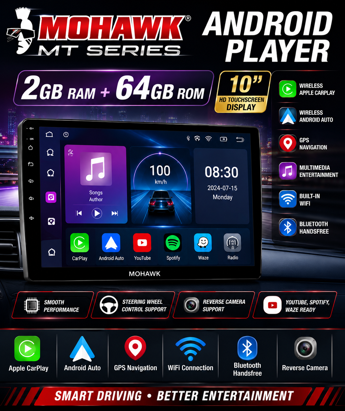 Mohawk MT Series Android Player (2GB + 64GB)