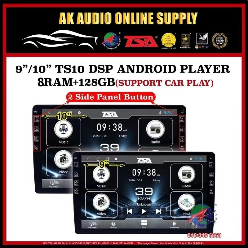 🎁Free AHD Camera🎁 8Ram + 128GB DSP 4G Carplay ◾ TSA Mazda 2 2015 -2023 Android 9'' inch TS10 Car Player Monitor