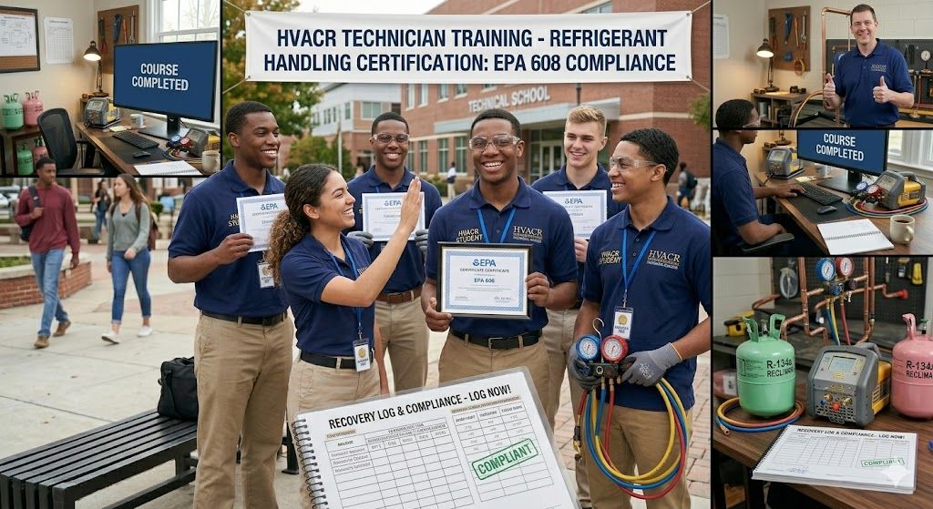 Refrigerant handling compliance certification