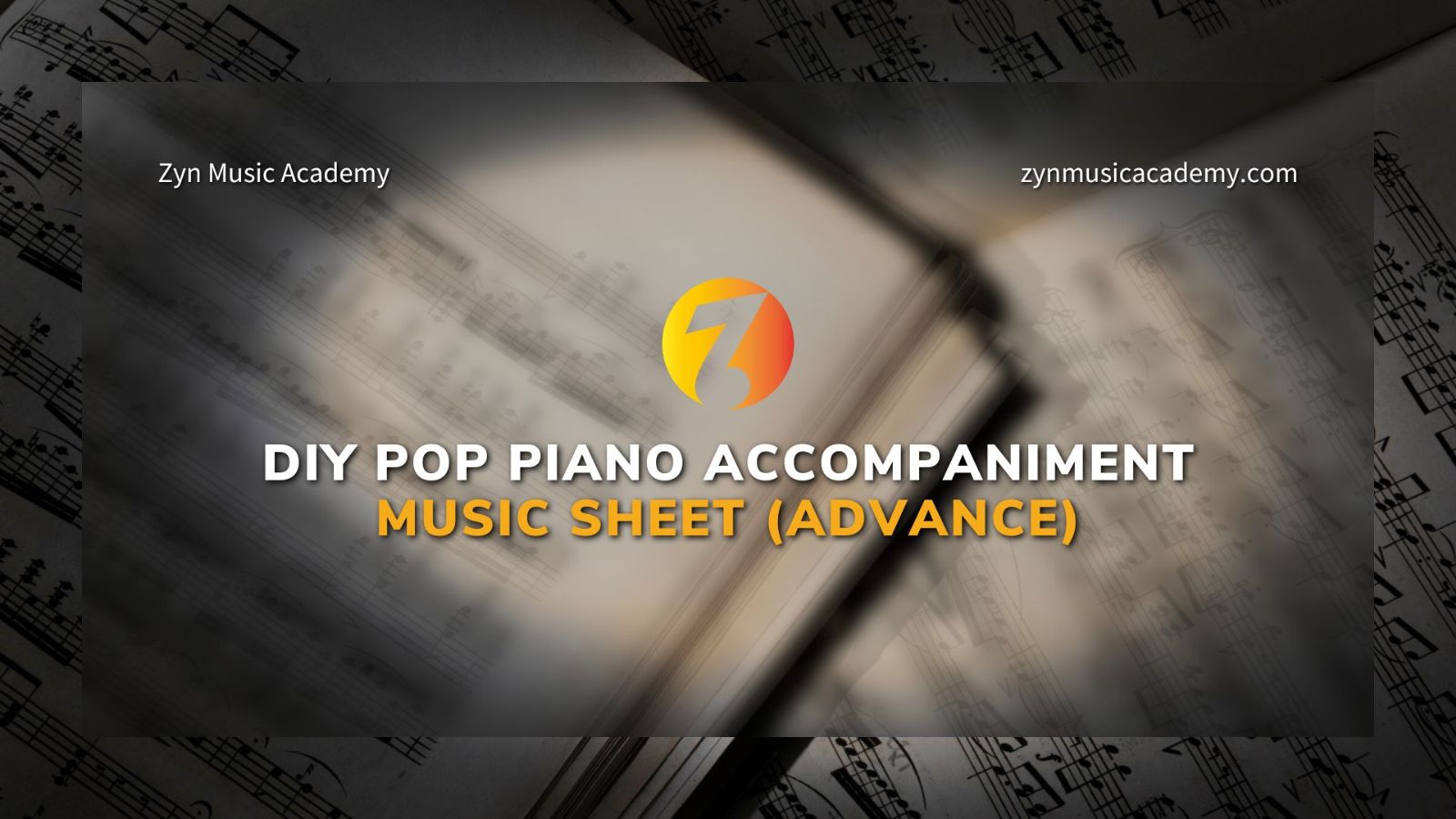 DIY Pop Piano Accompaniment Music Sheet / Music Score