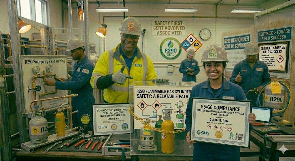 R290 flammable gas cylinder safety