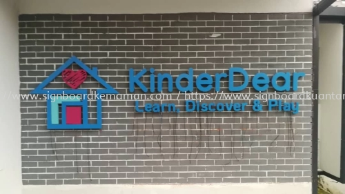 KINDERDEAR INDOOR 3D BOX UP LED EG BACKLIT LETTERING SIGNBOARD SIGNAGE AT ROMPIN PAHANG MALAYSIA