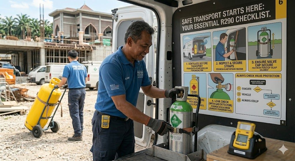 R290 cylinder transportation safety