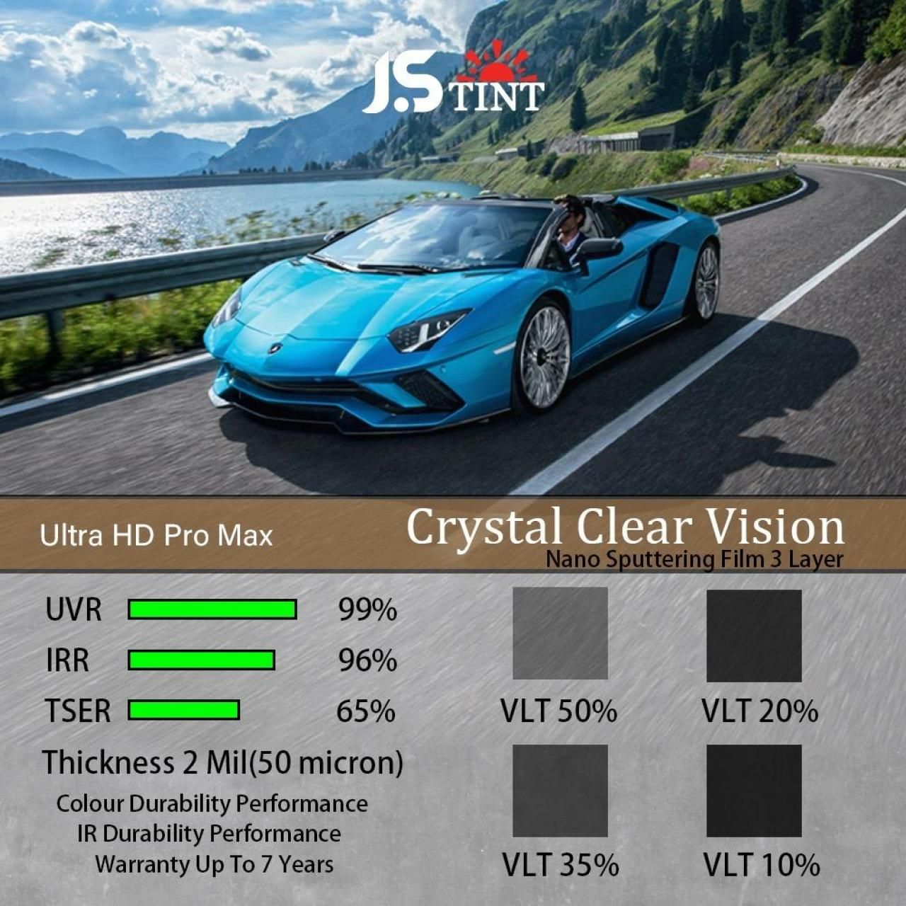 Crystal Clear Vision Nano Sputtering Film 3 Layer Ultra HD Pro Max