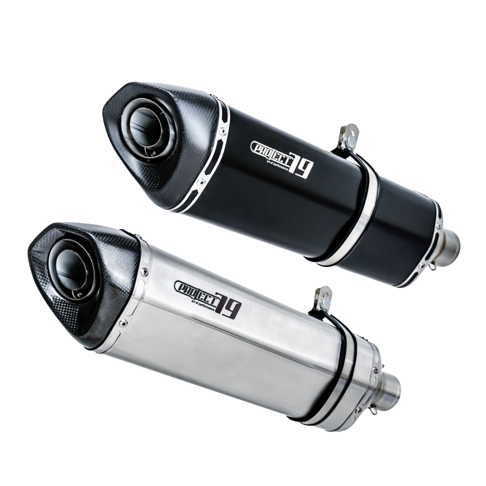 Project79 Stainless Steel / Titanium Long Version Universal Muffler 51mm QPM06SV-L/BK-L/TT-L