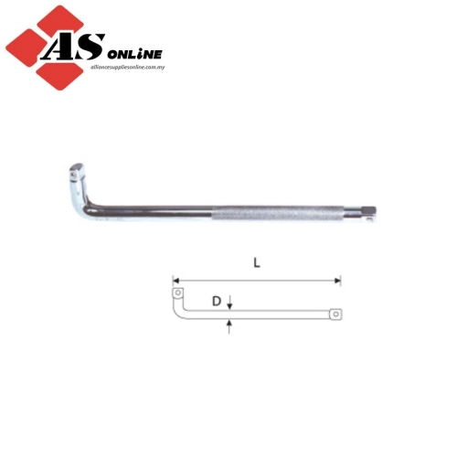 3/8" Dr. L-Handle 10 In. (CRV) / Model: TZ50038710