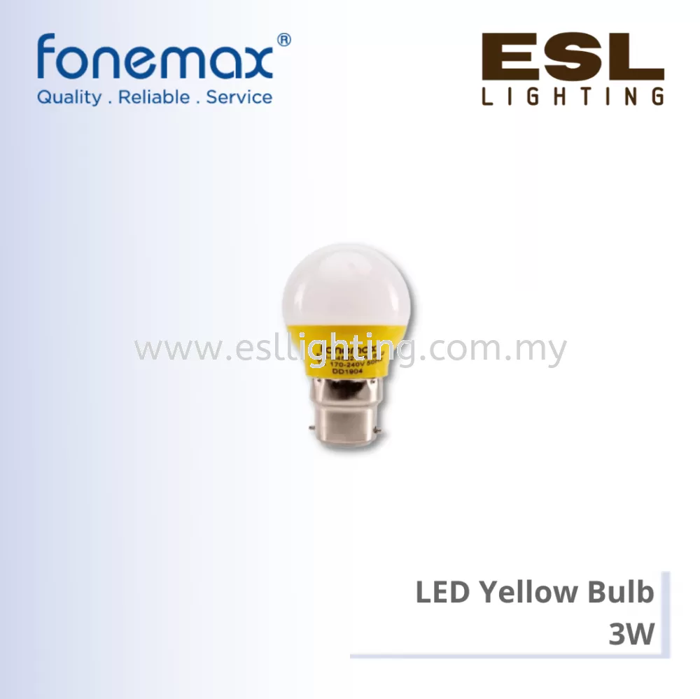 FONEMAX  LED Yellow Bulb 3W - FM-G4522