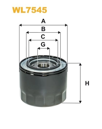 Original WIX Oil Filter WL7545 - for MITSUBISHI L 200 2.5 DI-D