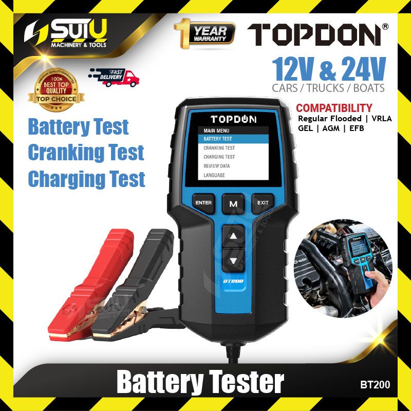 TOPDON BT200 12V & 24V Car Battery Tester
